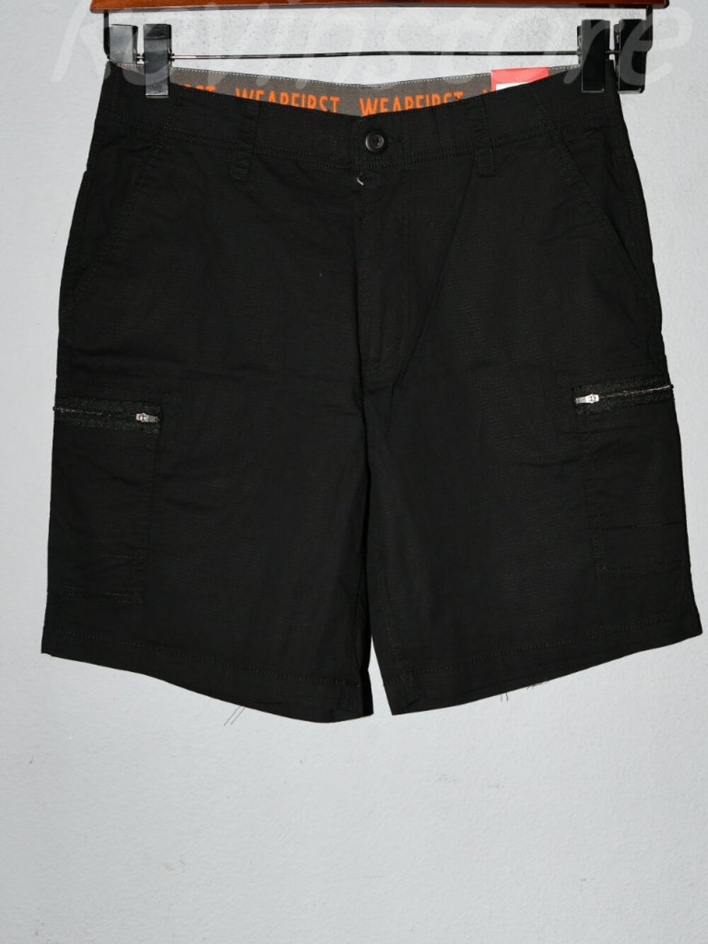 Men's Cargo Shorts - Black, Tan, Light Khaki - Picture 12 of 16